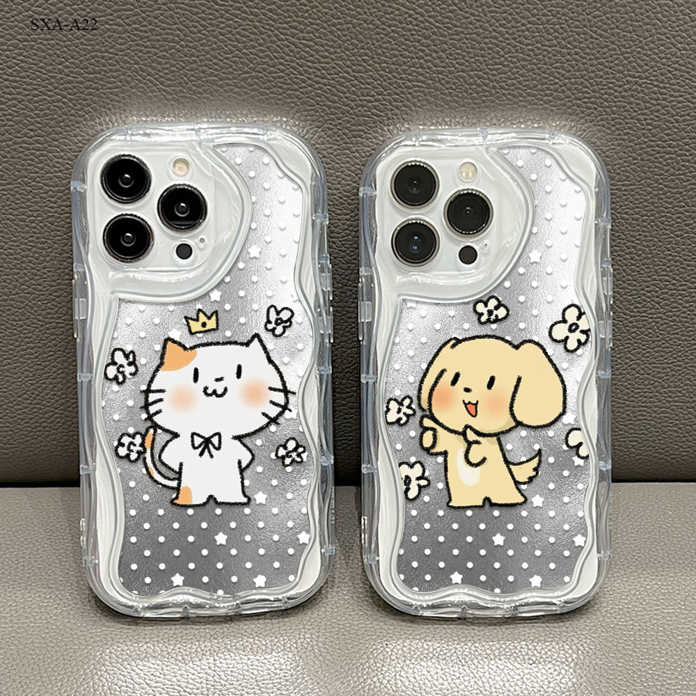 UCUC Casing HP Shockproof Clear Water Ripple Pattern Patch Phone  Case For Compitable With Samsung G