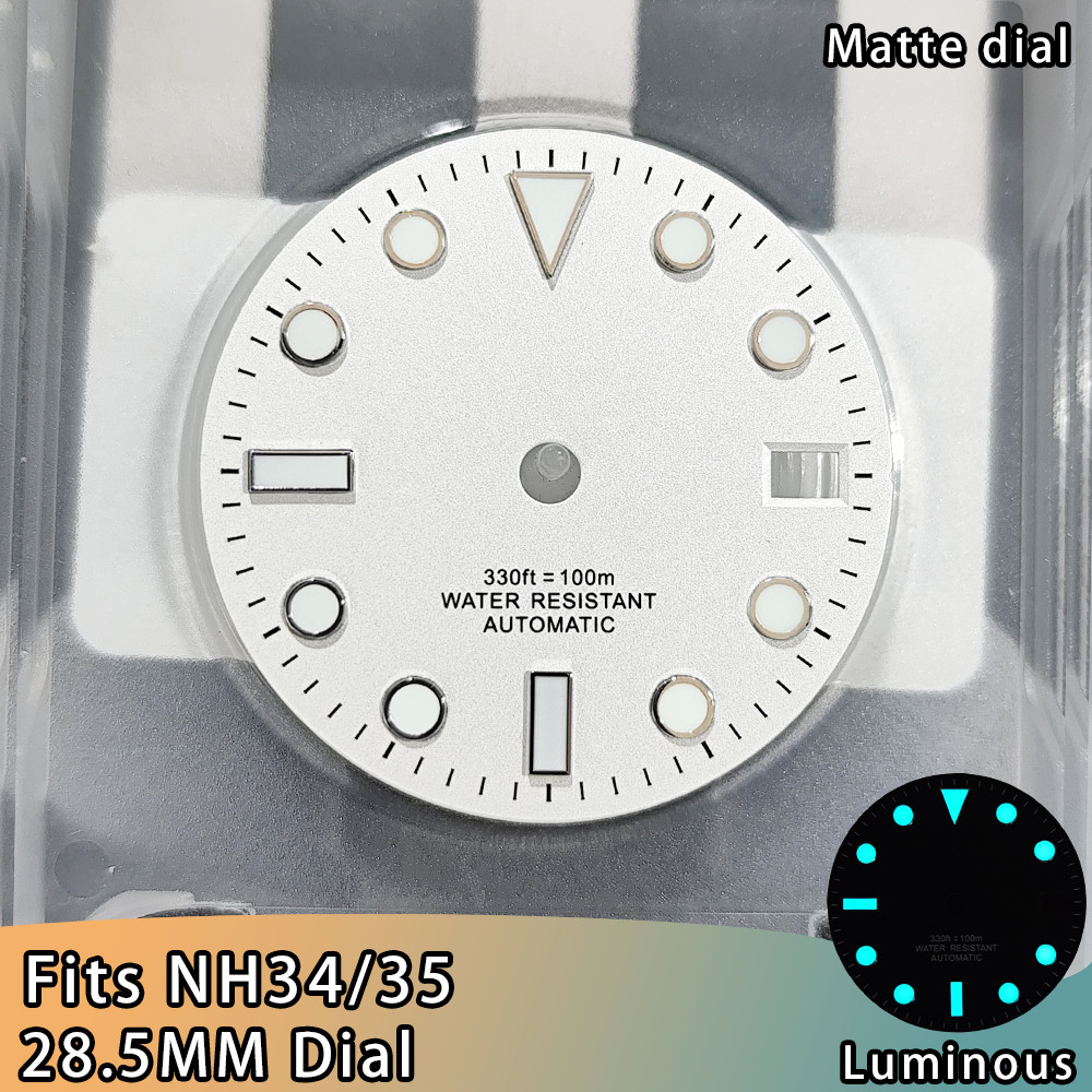 NH35 Dials NH34 Watch Dial 28.5mm NH35 White Dial For NH35 Movement Dial BGW9 Blue Dial NH35 Hand