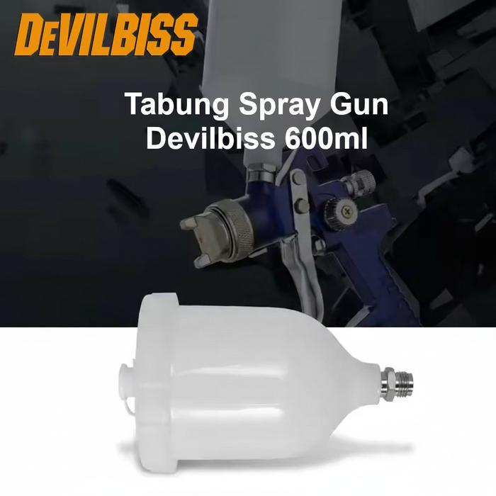 Tabung Cat Spray Gun Pot 600Ml Devilbiss Gti Tekna Pro Pri Flg