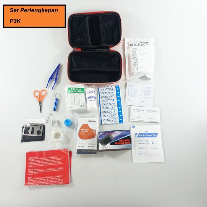 KOTAK P3K EMERGENCY FIRST AID KIT BOX CAMPING MOBIL LENGKAP ISI