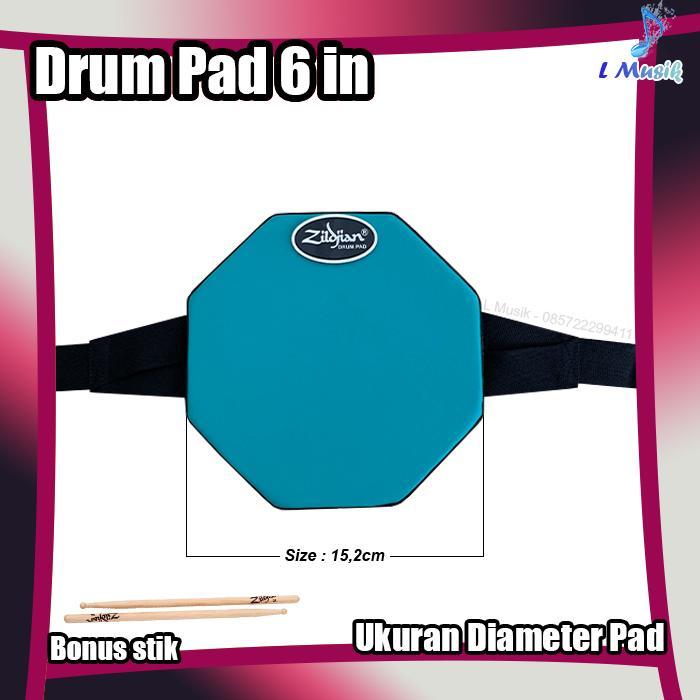 PAD DRUM 6IN LATIHAN DRUM STICKING DRUM PAD