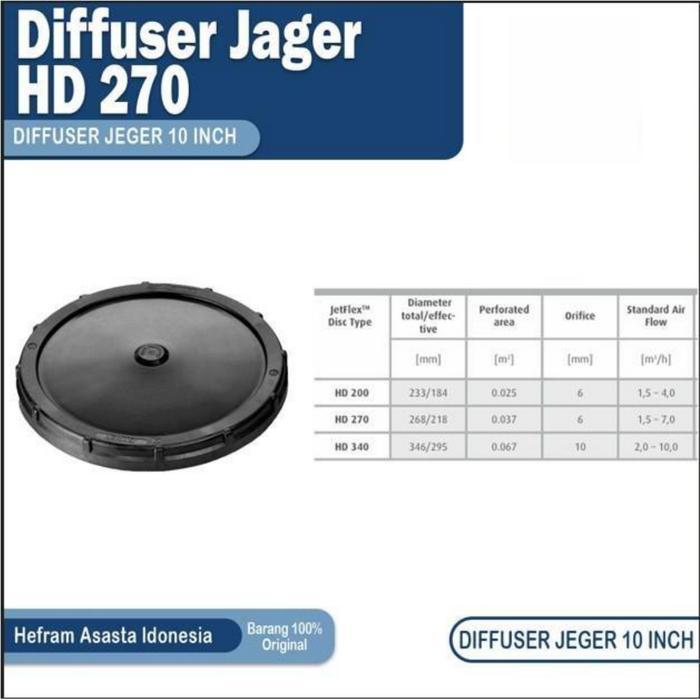 Diffuser Aerasi Air Limbah Ipal 10 Inch Epdm Berkualitas