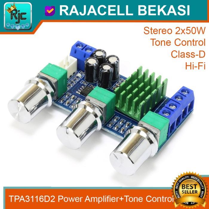 TPA3116D2 Power Amplifier Class-D 2x 50tt + Tone Control Equalizer