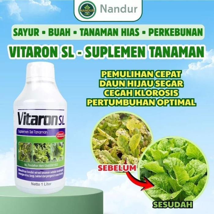Vitaron SL 1 Liter Pupuk Mikro Chelate EDTA Obat Daun Kuning & Penyubur Tanaman Cair