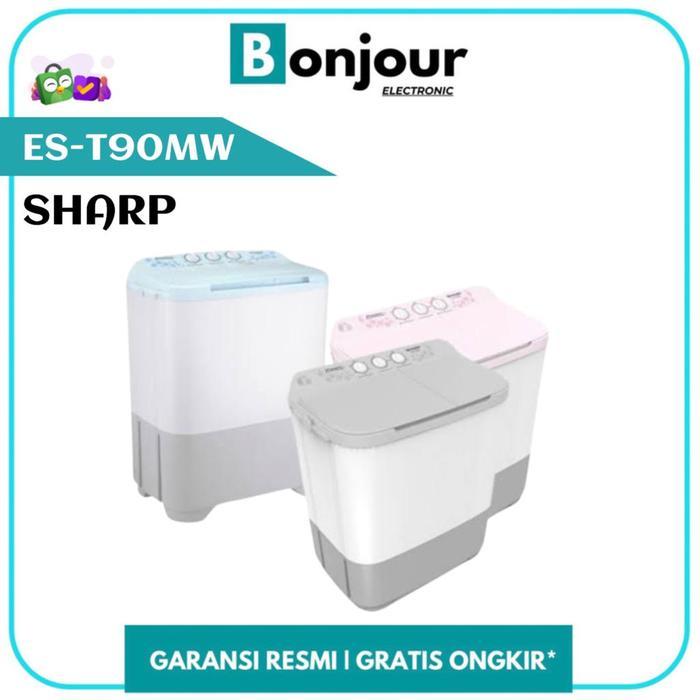 Mesin Cuci 2 Tabung Sharp 8 Kg ES T90MW Sharp ES-T90MW 8KG 2 Tub Sharp