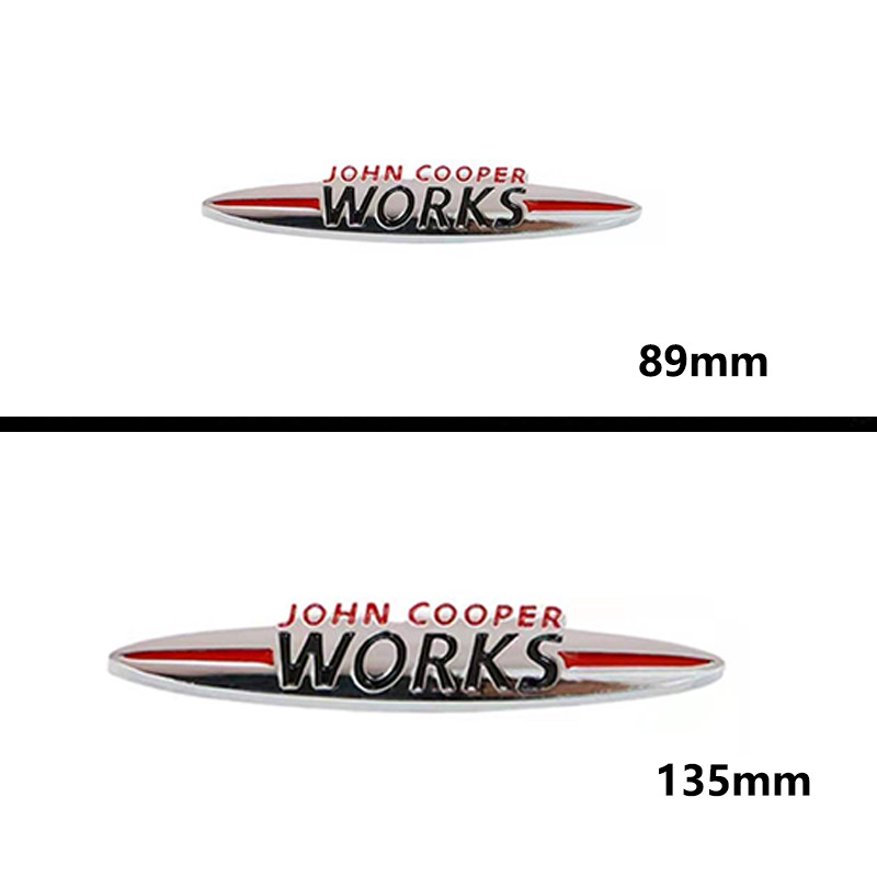 Black Car Chrome Metal Mini JCW Sticker Front Grille Badge Emblem For Mini Cooper S JCW F54 F55 F56