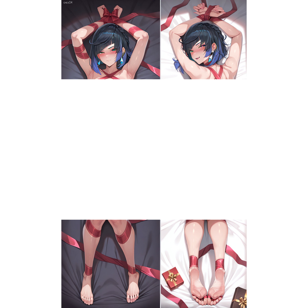 Genshin Impact 2D Game Merchandise - Yelan Christmas Edition Dakimakura Body Pillow Cover