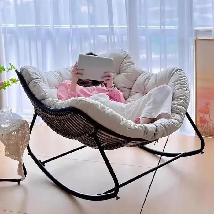 Rocking chair recliner adult balcony home leisure lazy sofa living room single sofa Internet celebri