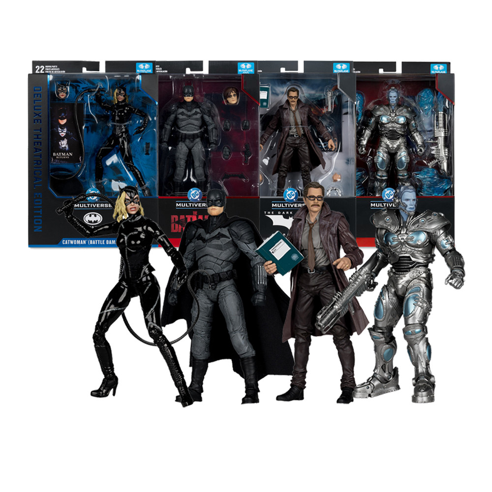 Mcfarlane Toys DC Theatrical Commissioner GordonBatman 2022Battle Damaged CatwomanMr Freez 7in