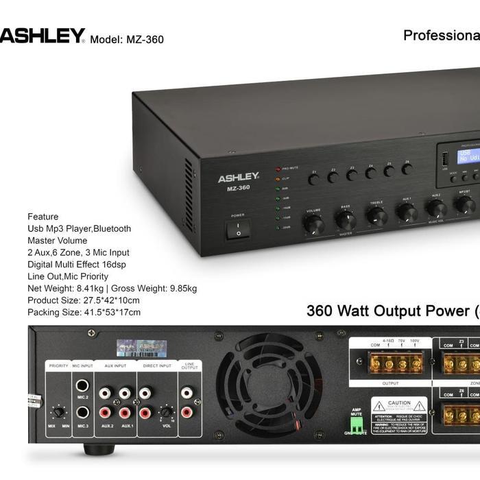 power amplifier ashley mz360 mz360 original bluetooth ASHLEY MZ 360