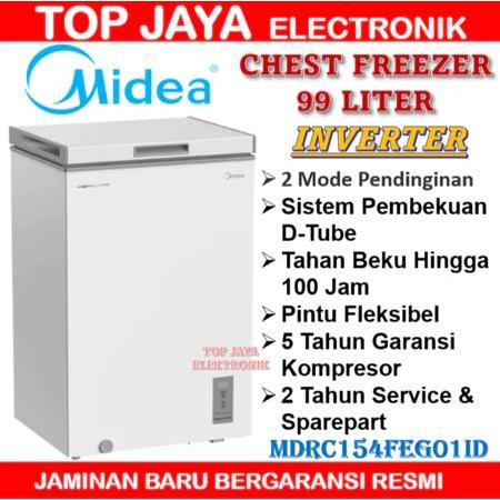 CHEST FREEZER MIDEA 99 LITER MDRC154FGE01ID/BOX FREEZER MIDEA/MIDEA CHEST FREEZER/MIDEA BOX FREEZER 