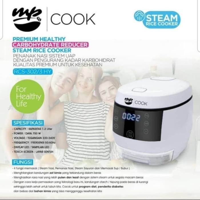 Steam Rice Cooker Low Sugar MAYAKA Premium Healthy MP COOK RCS302