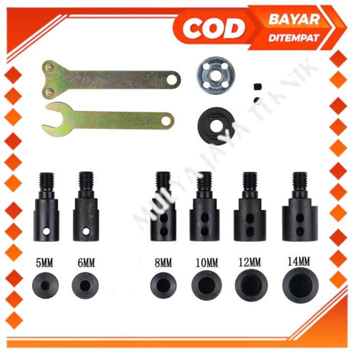 PROMO Paket Adaptor Bor Ke Gerinda Arbor Mandrel + Konektor Dinamo 775