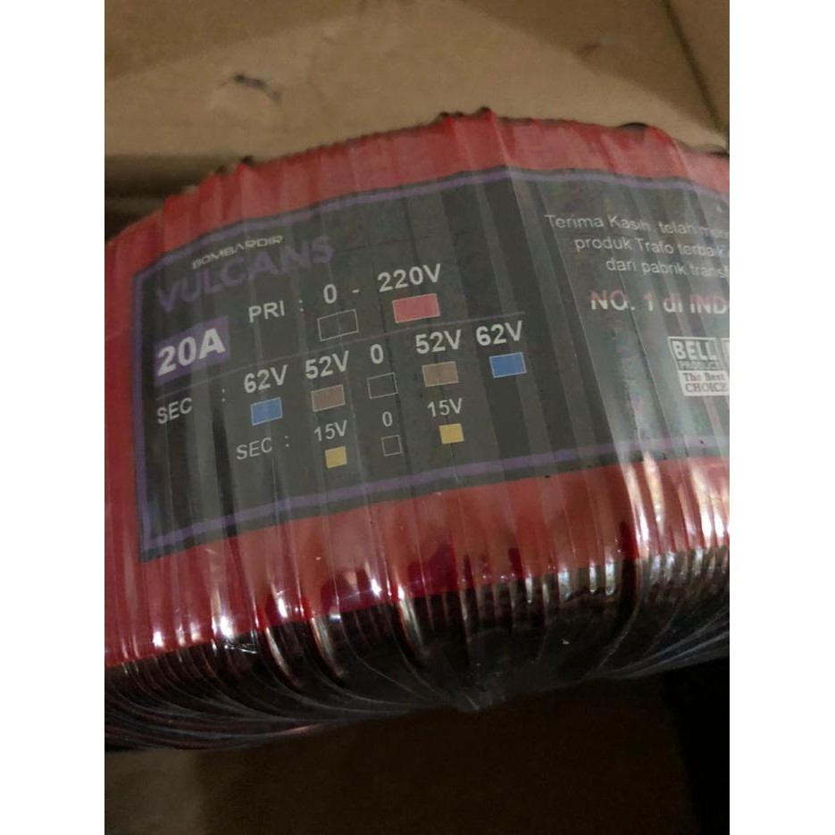 TRAFO DONAT 20A 62V CT VULCAN BOMBARDIR TRAVO TOROID VULCANS BOMBARDIR