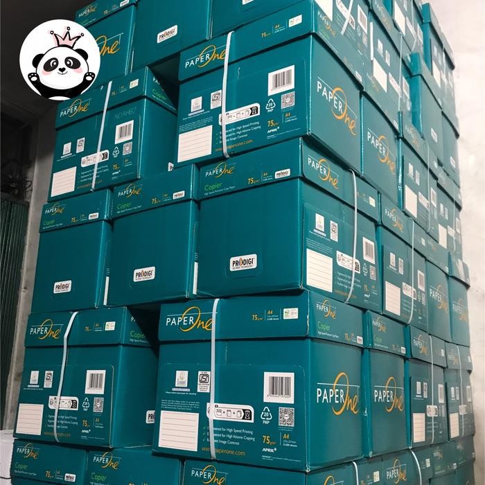 

(Gojek/ Grab only HVS A4 75 gr PAPER ONE ( 1 box isi 5 rim ) Stationery kertas