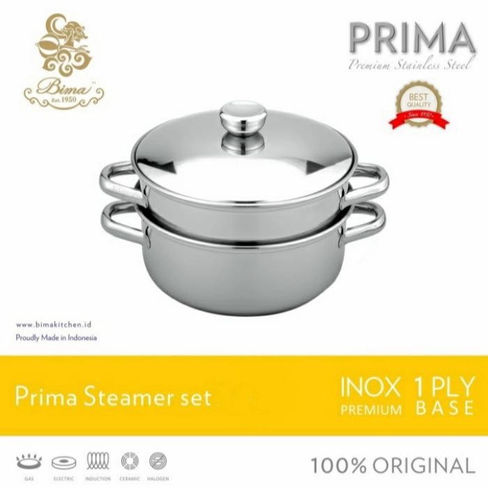 panci pot dan steamer 20cm bima / panci kukusan stainless bima