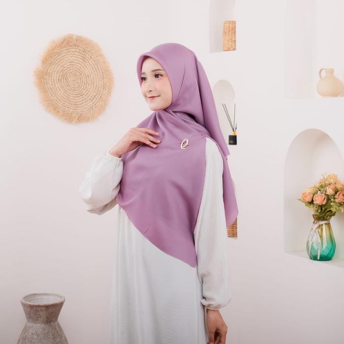 ow1p- Hijab Kerudung Segi Empat Shinar Glamour Square Muslim Wanita - Elzahra Official -