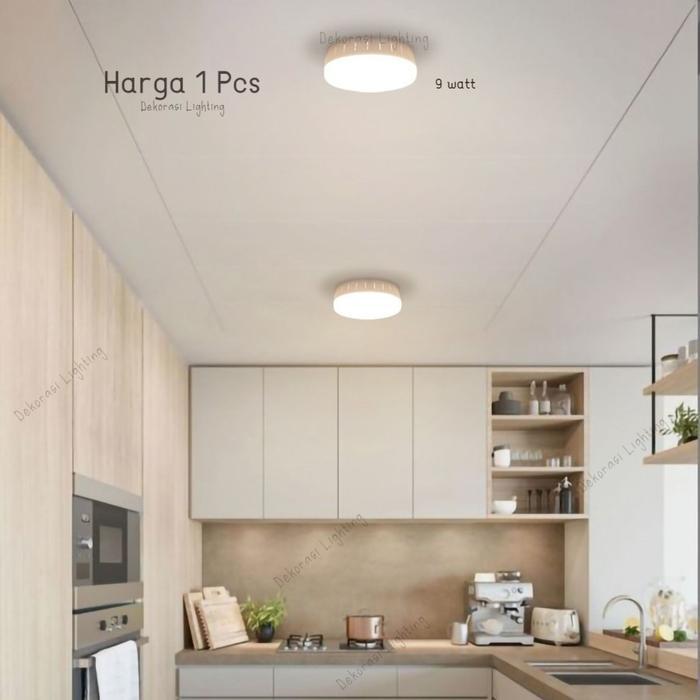 H372 Lampu Downlight Outbow Led 9W Tempel Plafon Panel Bulat Hanmach