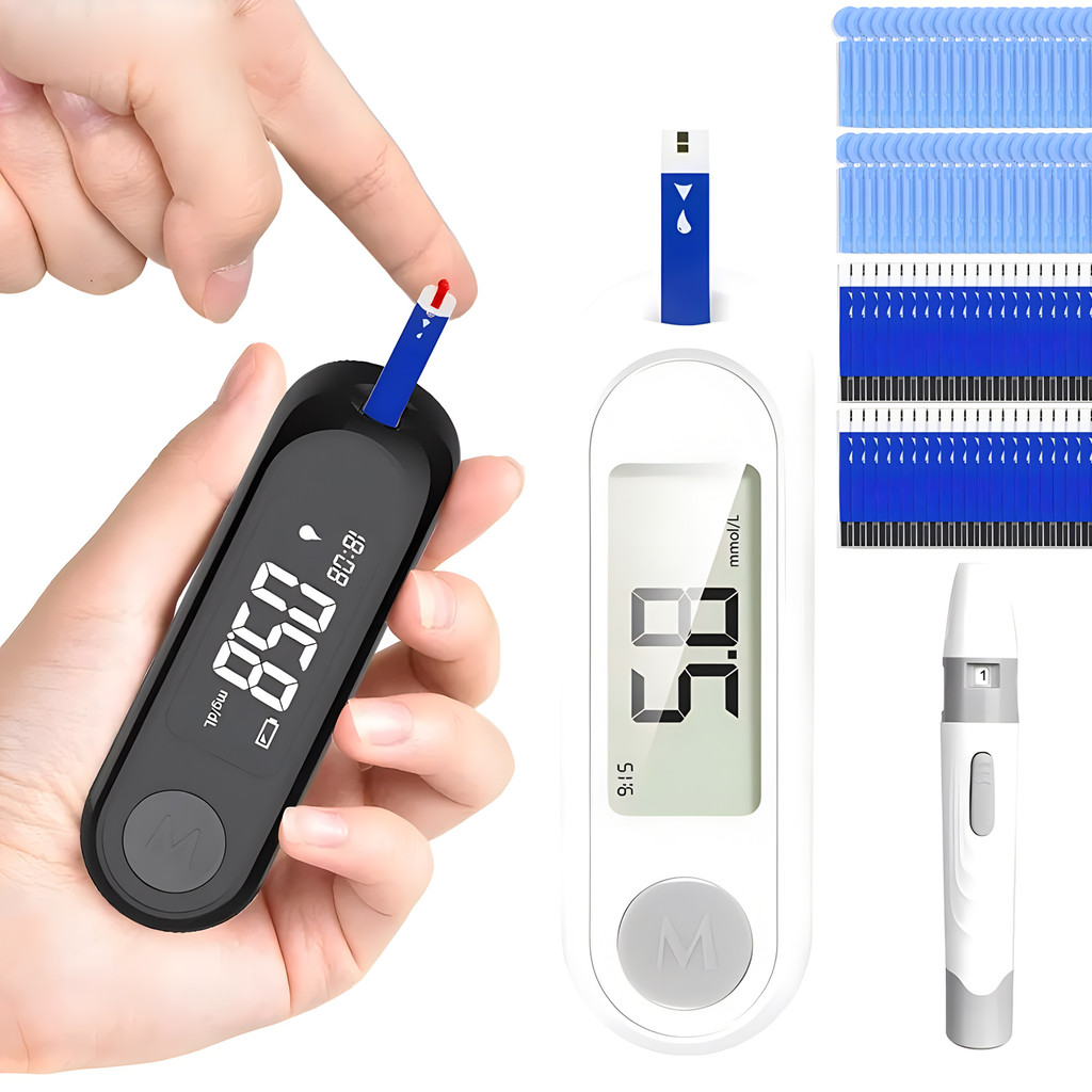 Blood Glucose Meter Diabetes Testing Kit Diabetes Lancet Machine Glucometer with 50pcs Test