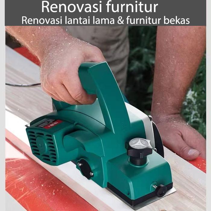 kencana REAIM Mesin Serut Kayu Planer Listrik 900W Alat Pertukangan Kayu untuk Memoles Memotong