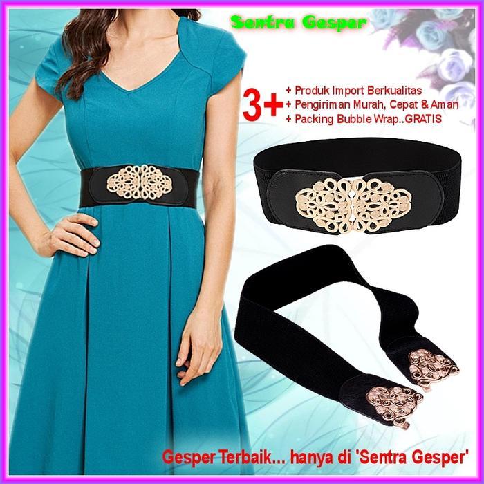 Terlaris Belt Fashion Ikat Ban Pinggang Wanita Lak obi Gesper Sabuk Karet Besar SALE