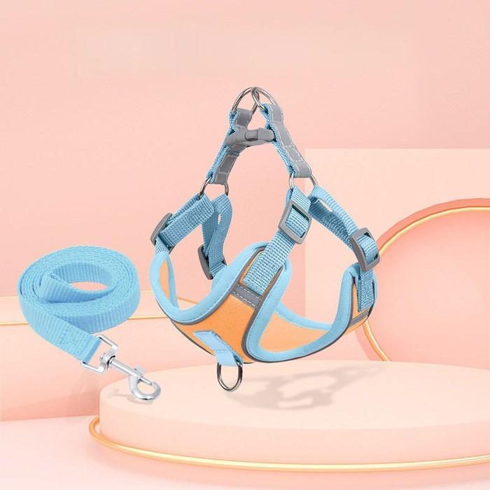 Pet Harness Dog Cat Pet Leash / Tali Tuntun Hewan Anjing Kucing Rompi Tali Petik Anjing Berburu Yang