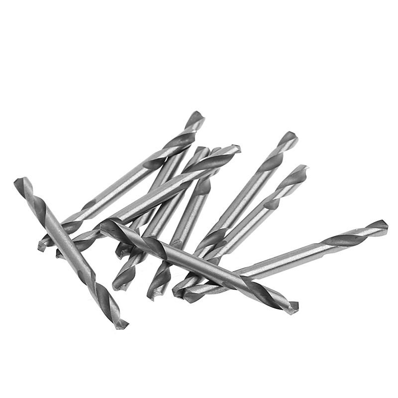 YOFE 10Pcs 3mm 3.2mm 3.5mm 4mm 4.2mm 4.5mm 5.0mm 5.2mm HSS Double Ended Spiral Torsion Drill Tools D