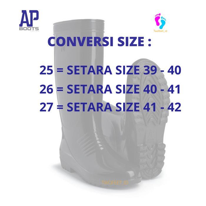 Sepatu Boots Panjang Hitam - Ap Boots Hitam Tinggi - Ap Black 2 Hitam Tinggi Sepatu Boots Karet