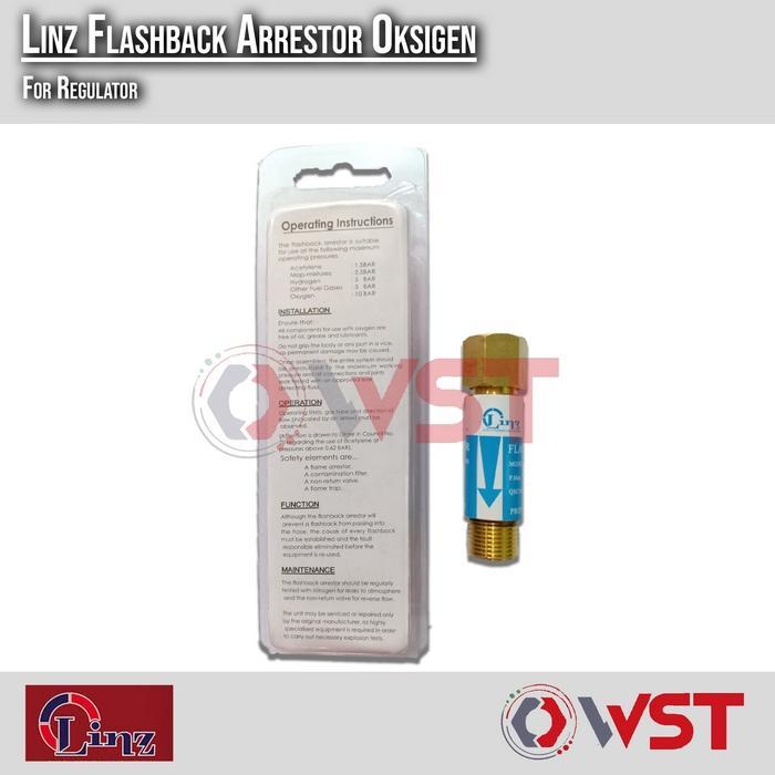 Flashback Arrestor Oxygen Oksigen Untuk Regulator Linz