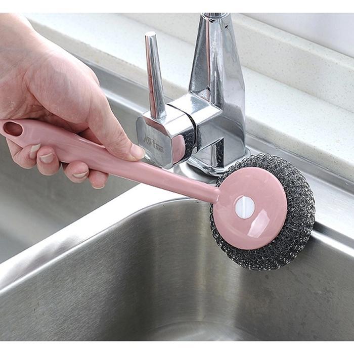 Sabut Cuci Piring Gagang/Sabut Sikat Panci/Sabut Stainless Kawat