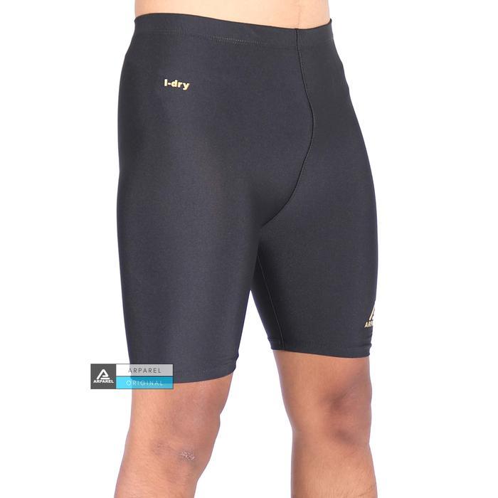 Celana Legging Pria / Celana Olahraga Pria Short Pants Black Gold Arparel Sport Pendek Sot