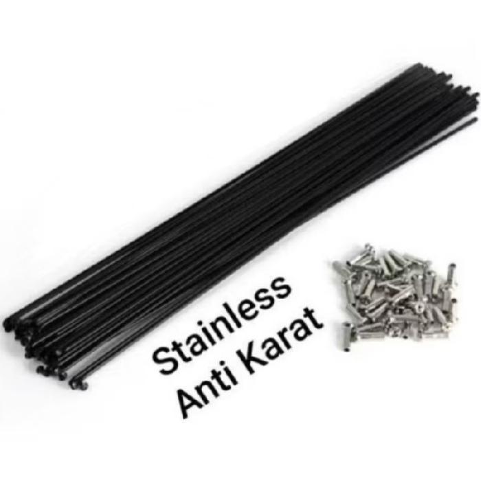 Ruji Sepeda 26" 14G X 262 Stainless Steel 72 Pcs Anti Karat Velg 26 & 700C Kualitas Standar Jepang -