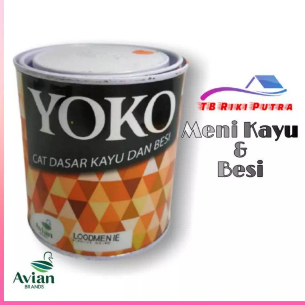 Meni Yoko Cat dasar kayu besi anti karat anti rayap warna orange avian