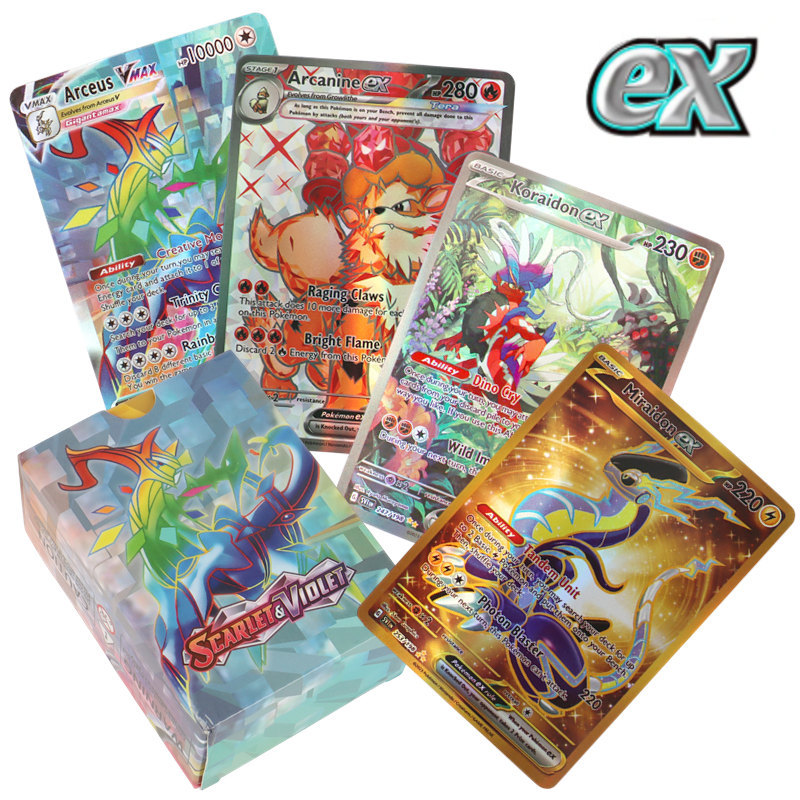 BELI SEKARANG Holographic Pokemon Cards Scarlet Violet New ex Vstar Vmax GX in English Letter with R