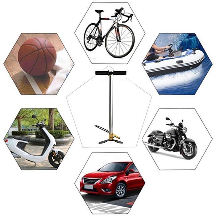 Ready Pompa Angin 6000 PSI Premium - Model Sniper Kaki/Lipat Kupu & Barracuda, Stainless Steel,