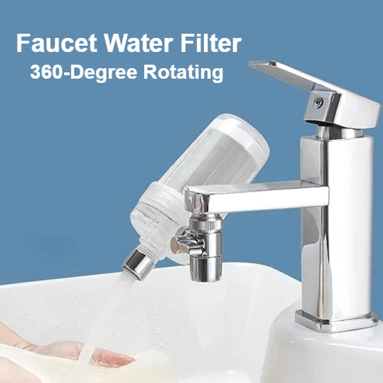 Faucet Filter Faucet Water Filter 2 Modes Sink Water Filter 360-Degree Rotating Bathroom Faucet Easy