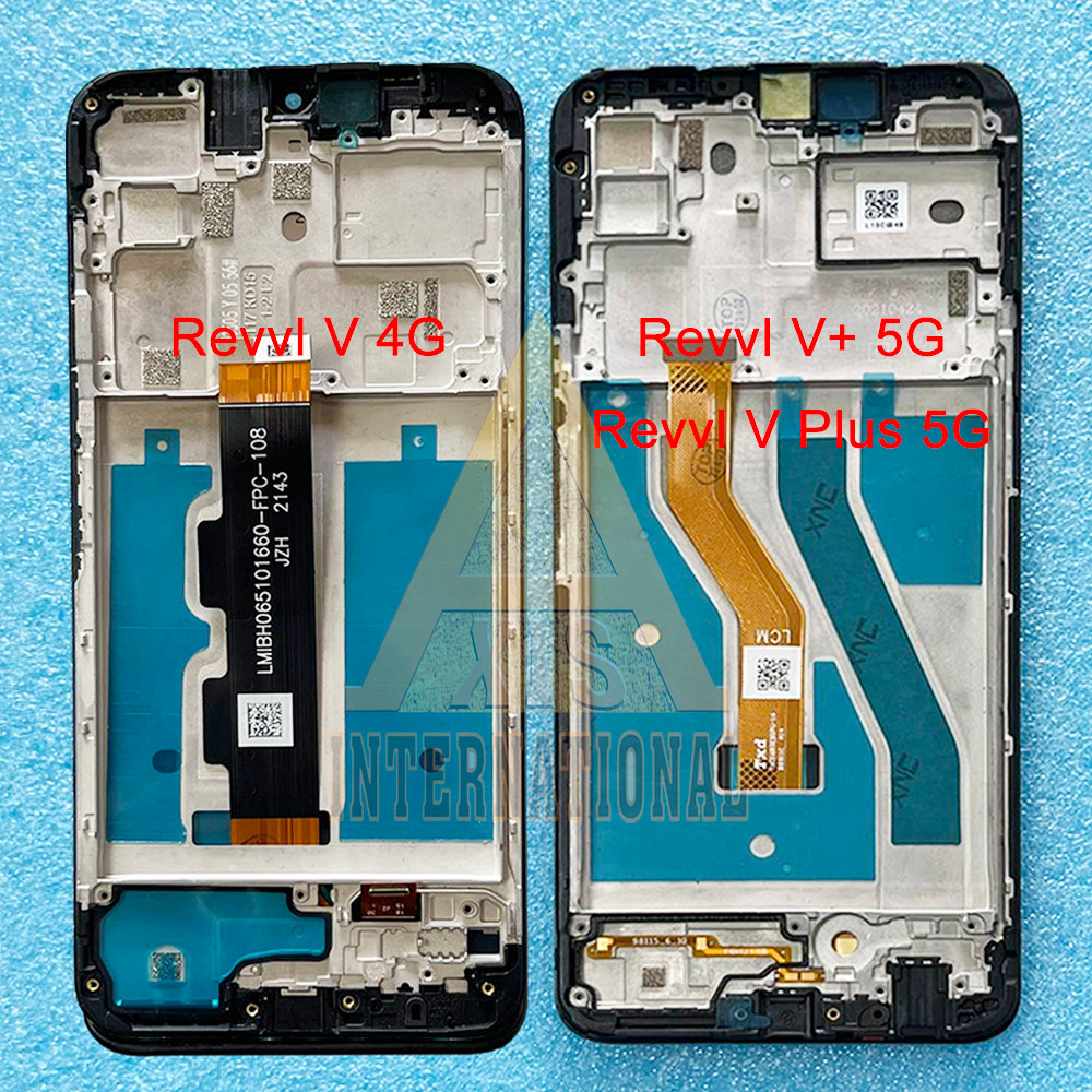 Original For T-Mobile REVVL V+ 5G LCD REVVL V 4G Display Screen Frame Touch Panel Digitizer For T-Mo