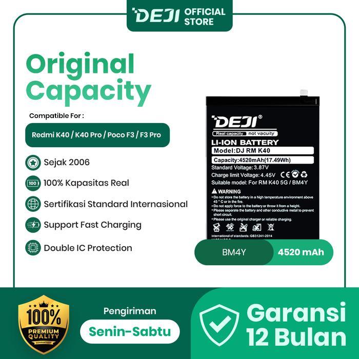 HEN DEJI BATERAI FOR BM4Y POCO F3 / F3 PRO / REDMI K40 / K40 PRO 4520MAH 3.8V ORIGINAL CAPACITY