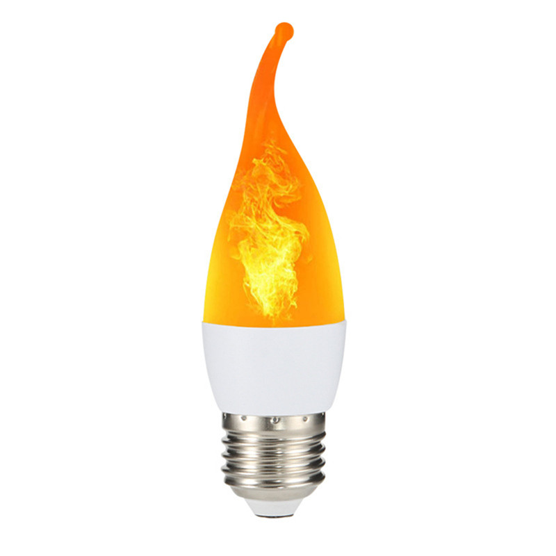 3 Modes+Gravity Sensor 9W 12W E27 E26 E14 B22 Flame Bulb 85-265V LED Flame Effect Fire Light