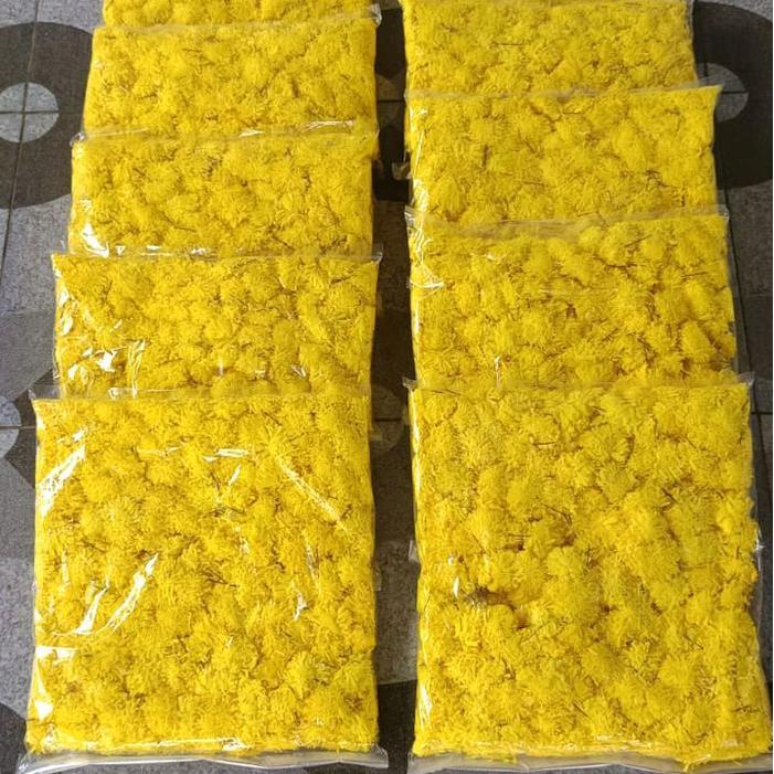 New 3 Kantong Suyok Bunga Khusus Warna Kuning Bahan Kertas Krep Untuk Dekorasi Florist - Tanaman