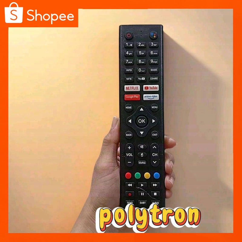 remot TV android smart tv box polytron 81i960 LED LCD smart tv Android - LANGSUNG PAKAI