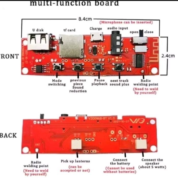 TERMURAH Modul Mp3 Bluetooth Radio Speaker Music Box DiY F New