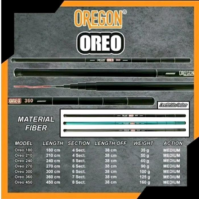 Joran tegek oregon 450 cm joran tegek oregon oreo joran tegek terkuat joran tegek termurah joran