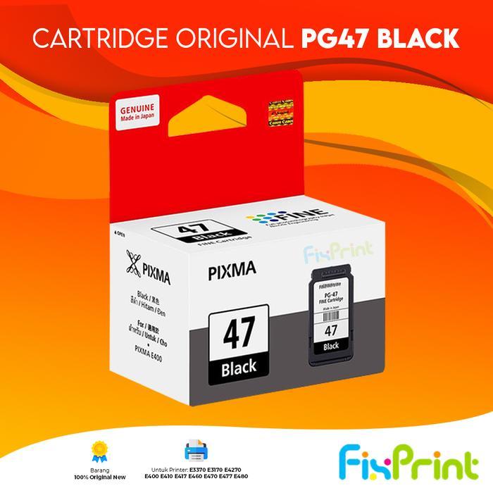 Tinta Canon Pg47 Black Cl57 Cl-57 Color Original Catridge Pg-47 Pg 47 Pixma E4570 Terbaru 