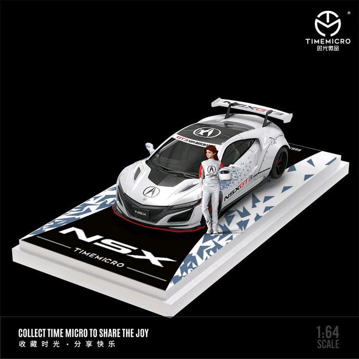 TIME MICRO HONDA NSX GT3 HONDA RACING WHITE WITH FIGURE