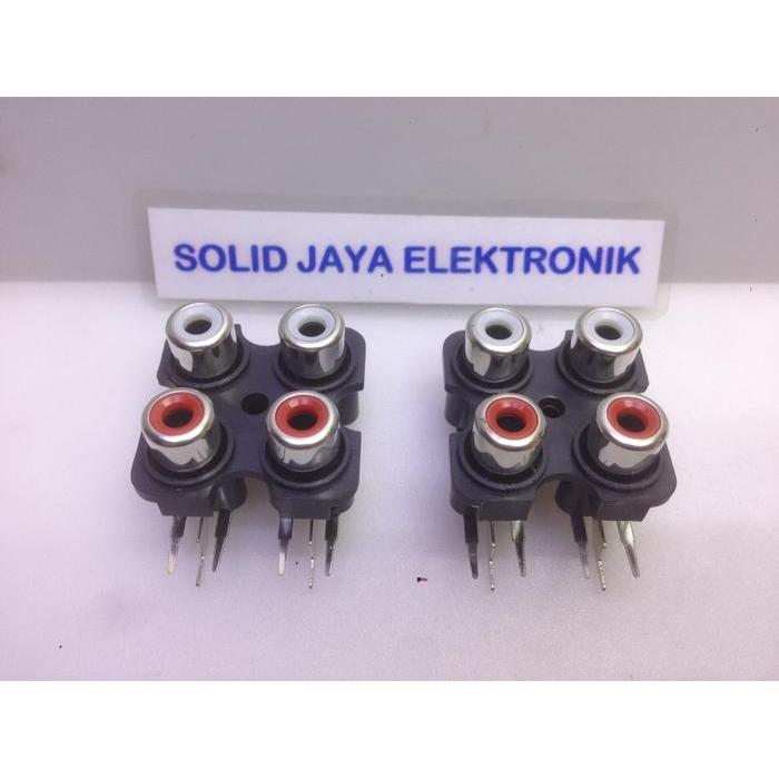 NEW Soket RCA 4 Pin - Contra RCA 4 Pin - Terminal RCA 4 Pin