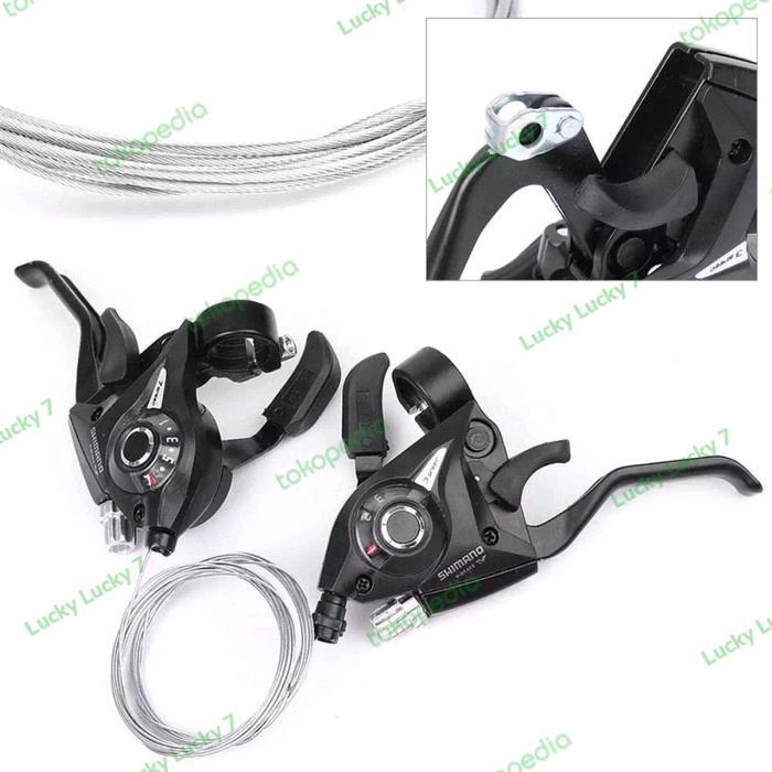 Diskon Brake Shifter Shimano Ef51 3X7 Speed Handle Shifter Shimano 7 Speed Shifter 7X3 Speed