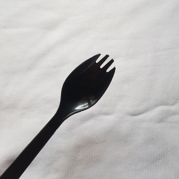 25Pcs Sendok Garpu 2 In 1/ Sendok Garpu Plastik 2 In 1 / Sendok Spork