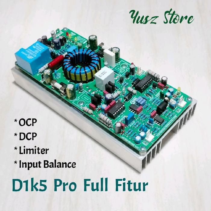 Kit D1K5 Pro Full Fitur Class D 1k5 power Amplifier