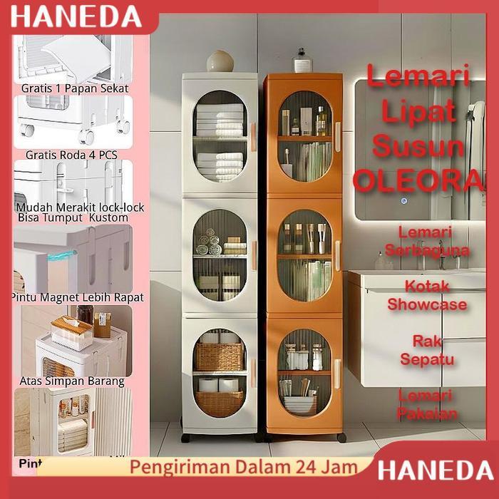 Terlaris Haneda Lemari Lipat Susun Plastik Oleora Lemari Pakaian Plastik Lemari Portable Serbaguna